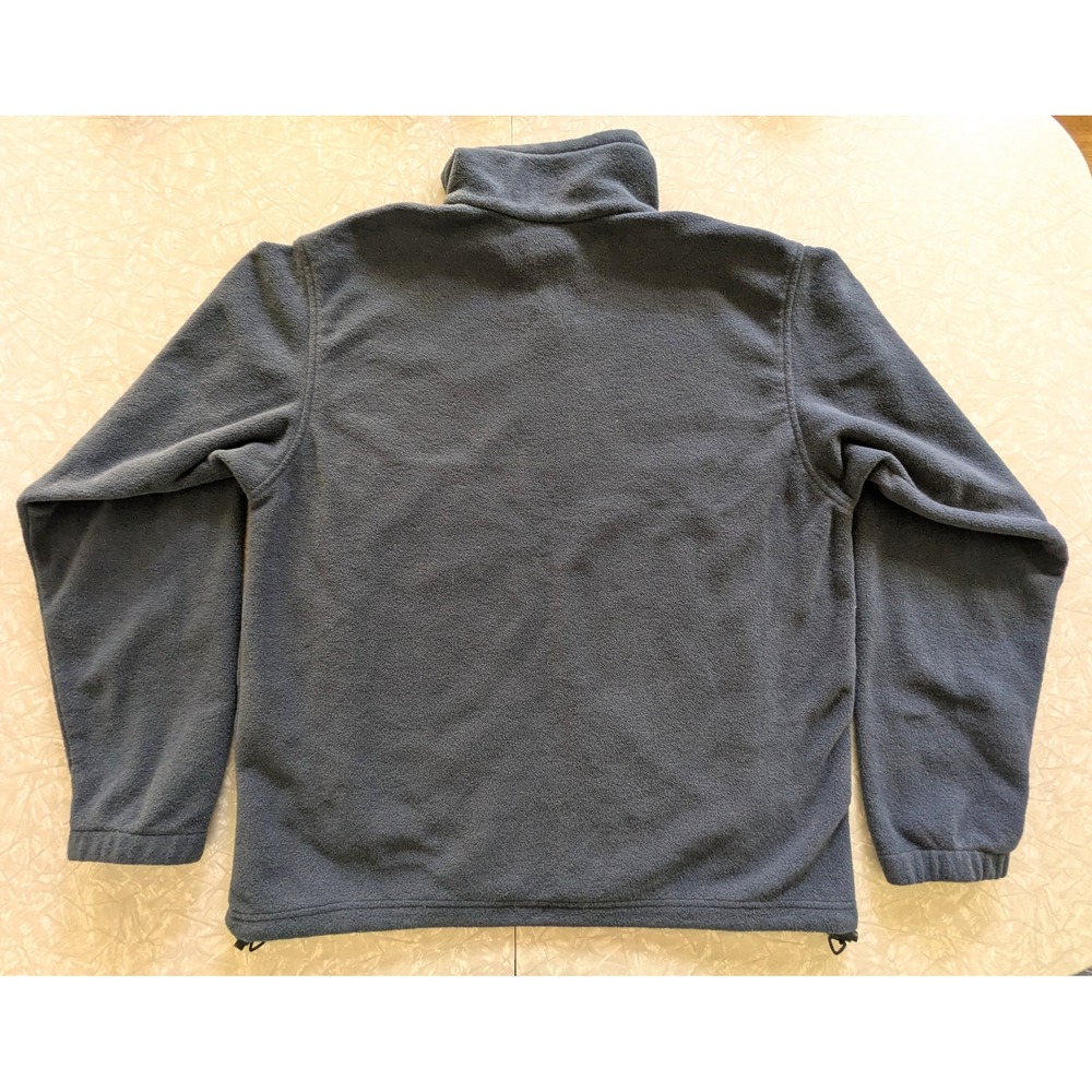 Columbia Mens Full Zip Fleece Jacket Navy Blue Medium Mock Neck Outdoor Layer - Picture 2 of 5